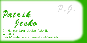 patrik jesko business card